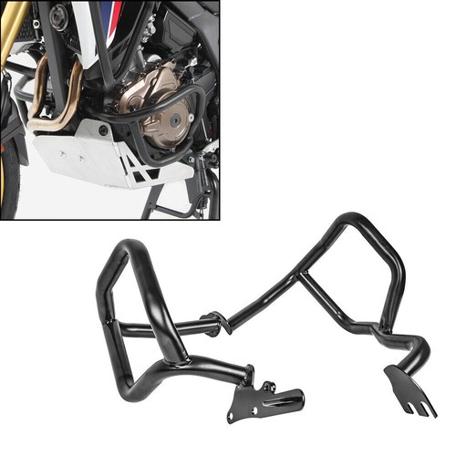 Engine Guard Crash Bar Steel Black Fit For Honda CRF1000L Africa Twin 2016-2018 - Picture 2 of 8