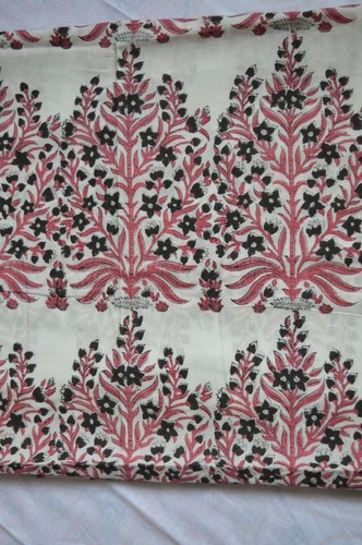 Floral Craft Indian Handmade Hand-block Print Cotton Fabric 2.5 Yard Print_1202 - Picture 2 of 12