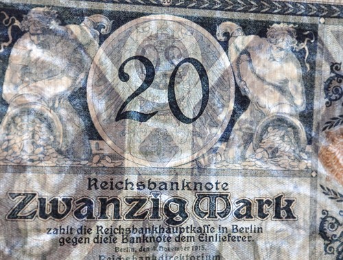 20 marcos 1915 Alemania P# 63 Reichsbanknote Serie: G2976005 - "XF"-#H93 - Imagen 4 de 5