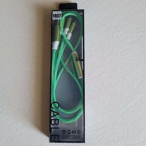 Light Up LED 3 in 1 Charging Cord Cable Multi Phone Charger Android USB iPhone - Picture 39 of 51