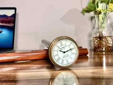 Wooden Walking Stick With Working Clock Handle Gentleman Stick Walking Cane