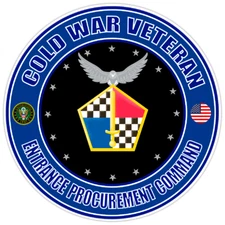 Cold War Veteran Entrance Procurement Command Bumper Sticker Military Decal 5"