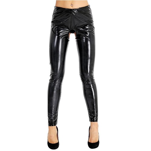 Leggings Sexy Hot di Pelle Donna Eleganti Slim Fit Pantaloni Cavallo Aperto  Sexy | eBay