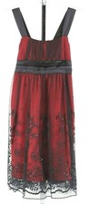 Ruby Rox Dress Sz 12 Red Black Overlay Sequin Applique 100 Polyester Dress