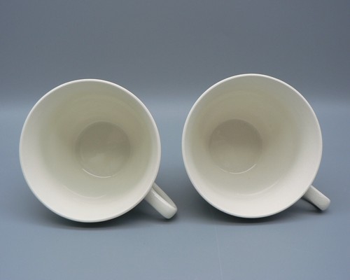 MIDWINTER POTTERY PAIR TEACUPS CONTEMPORARY POLKA DOT PATTERN MULTICOLOUR SPOT B - Picture 3 of 9