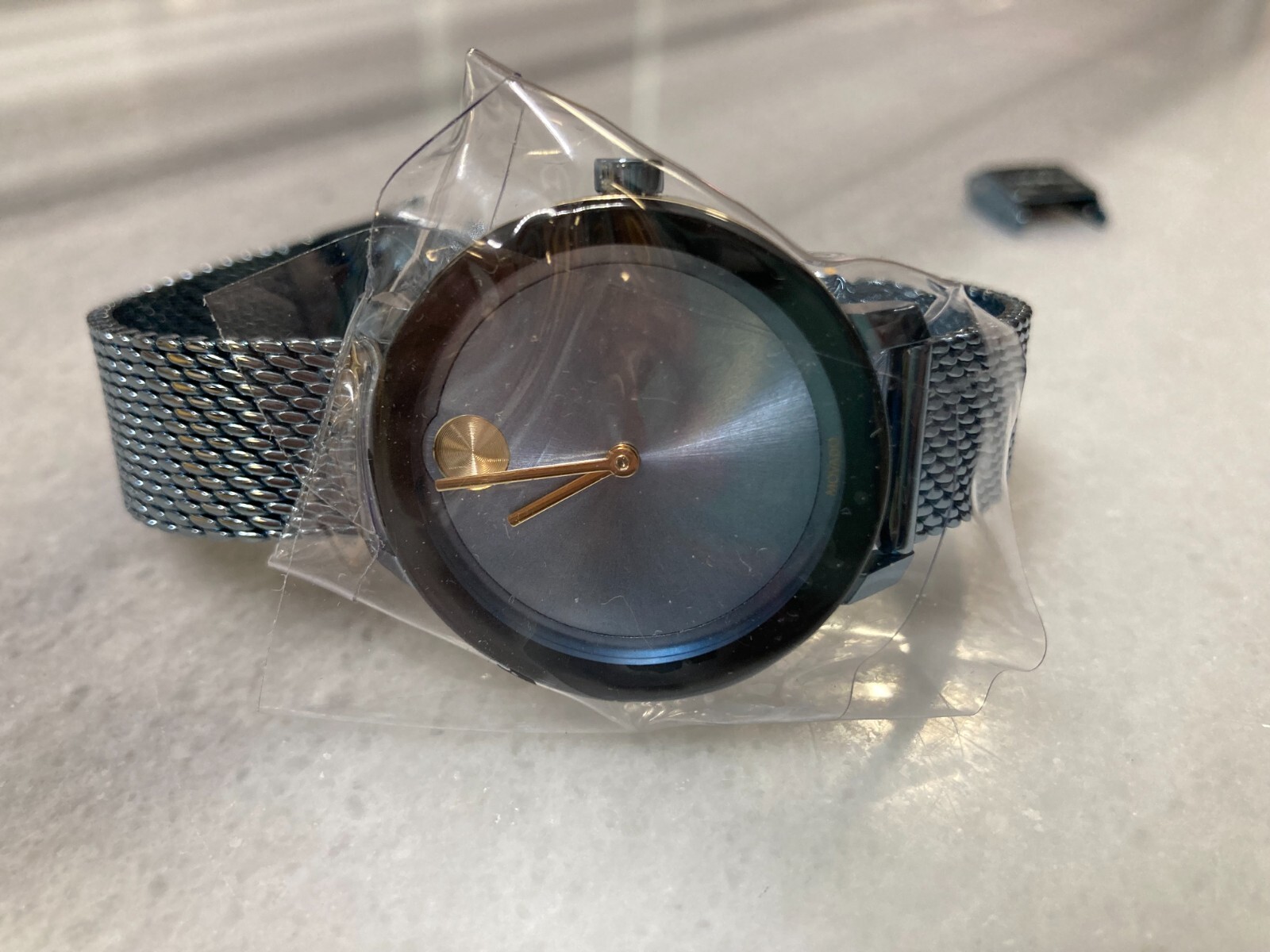 Movado Bold Evolution Blue Ion Mesh Ladies Watch 3600675 eBay