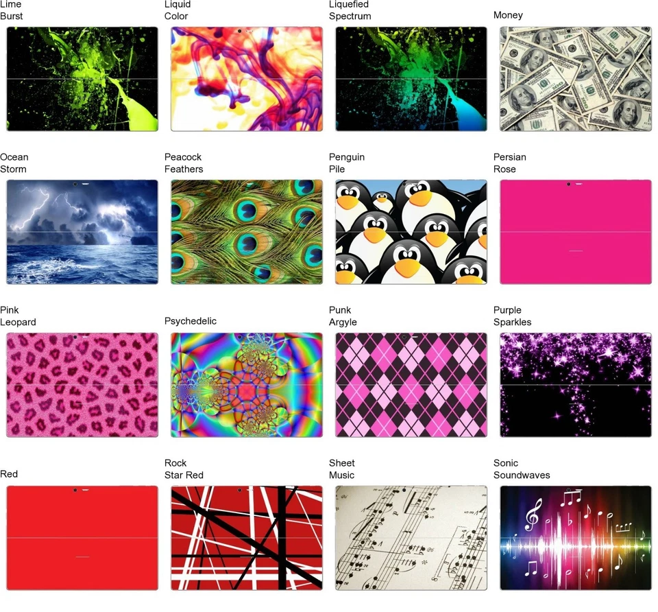 Choose Any 1 Vinyl Decal/Skin for Microsoft Surface 4 Pro - Free US Shipping! - Image 3 of 4