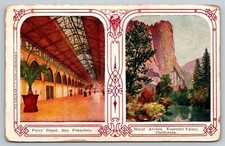 Postcard California Yosemite Valley San Francisco Ferry Depot 1909 39W