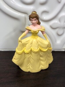 Disney Beauty The Beast Belle Yellow Dress Pvc Toy Figure 2 5 Cake Topper Ebay