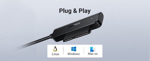 Ugreen USB 3.0 to SATA III Adapter Cable for 2.5" SSD & HDD Hard Drive Adapter - Picture 13 of 23