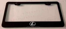Lexus F Sport Stainless Steel Black Finished License Plate Frame Rust Free