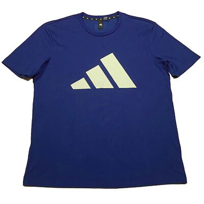 Adidas T-Shirt Gr. XL Victory Blau Sportswear Future Icons Logo Grafik Tee Herren