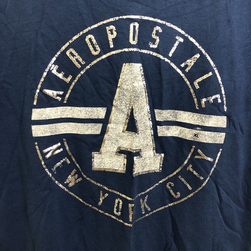 Aeropostale New York City Women's T-Shirt Size XL Crew Neck Navy Color Pullover - Picture 4 of 9