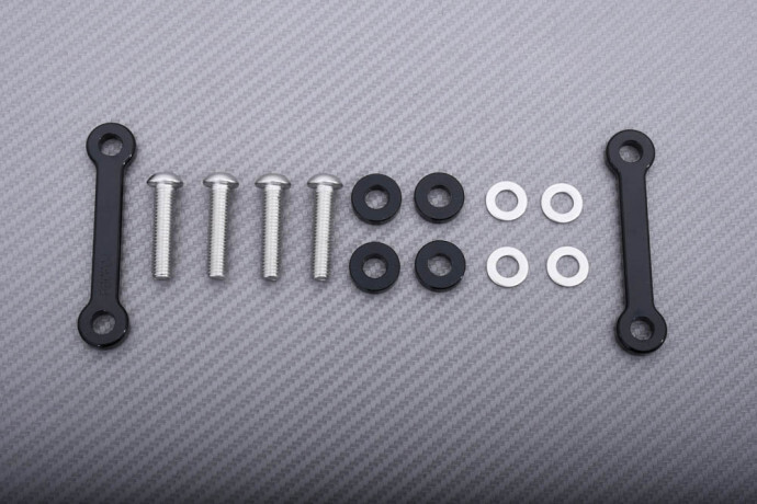 Obturateurs de repose-pieds Aprilia RSV4 1100 en aluminium CNC anodisé noir