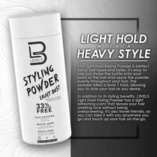 L3 Level 3 Light Hold Styling Powder - Natural Matte Hairstyle - Texturizing ...