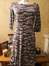 ●WHITE STUFF●Dress~Half Sleeve~Midi Tunic~Spotty Abstract~Lightweight~SIZE UK 8