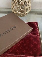 Louis Vuitton monogram  fringe silk  rayon scarf w/Box 152cm x 25cm worn once 