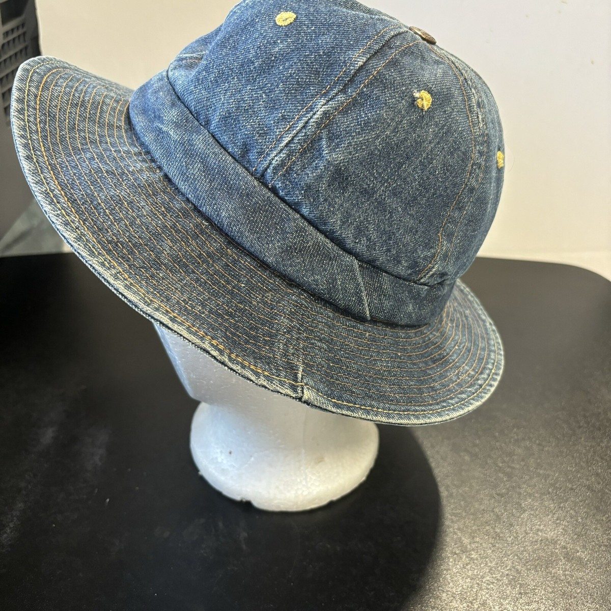 ハット Vintage 1970s Levi's Orange Tab Bucket Hat Boonie Blue Denim