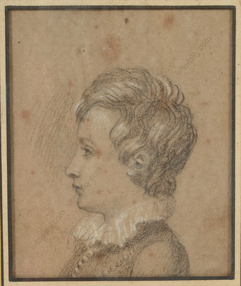 "Albert Froment, playmate of Napoleon's son", three unique portraits, 1813/1816 - Image 2 of 4