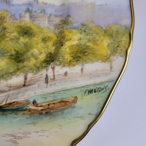 VTG Royal Worcester Plate St Paul From The River Artist Signed F. Higgins 10.5" - Picture 6 of 8
