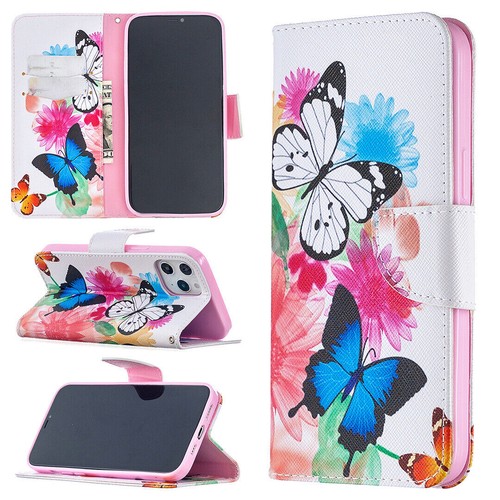 Leather Wallet Flip Book Cover Case For iPhone 16 15 14 13 12 11 Pro Plus - Picture 18 of 22