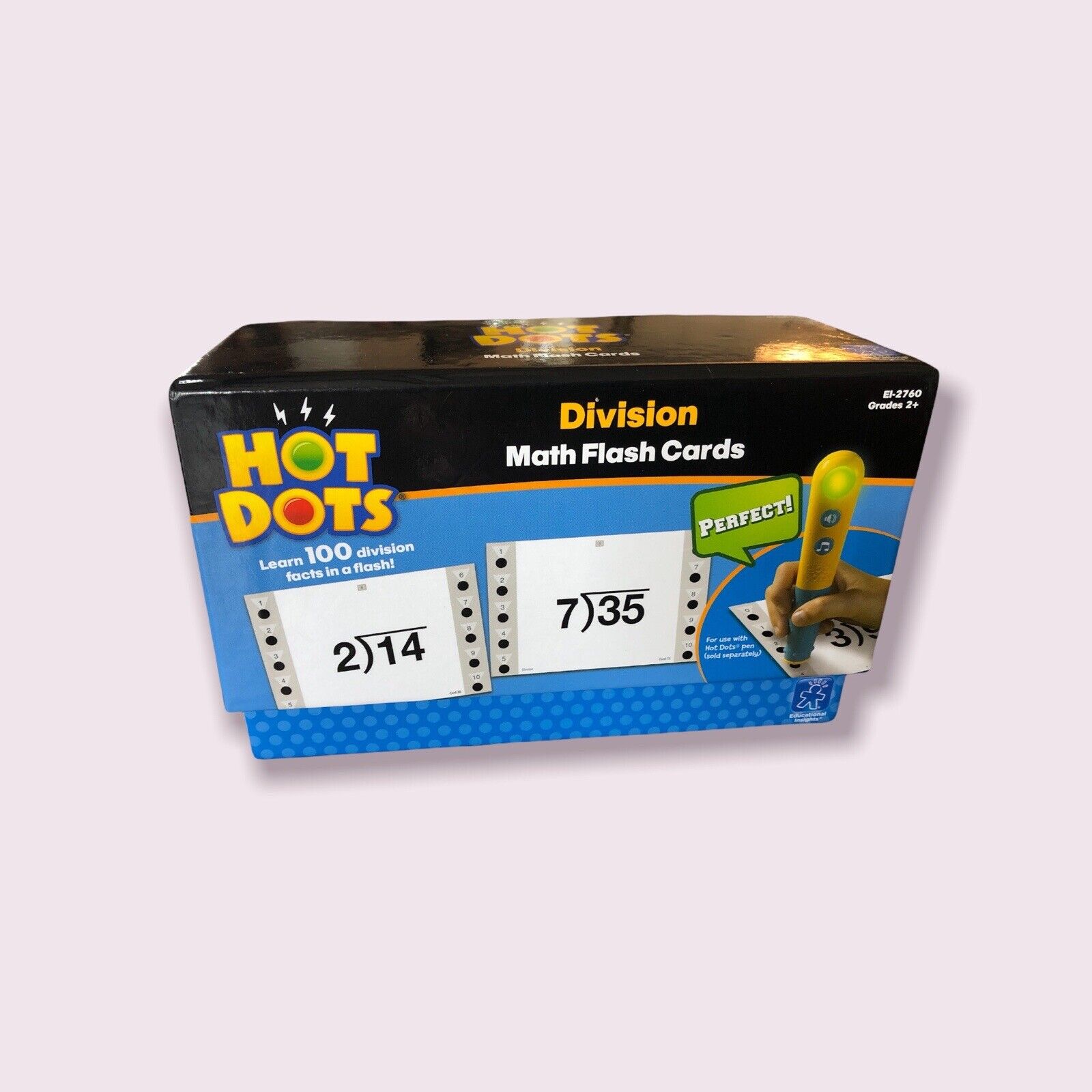 Educational Insights Hot Dots Math DIVISION Flash Cards Complete Box of 50