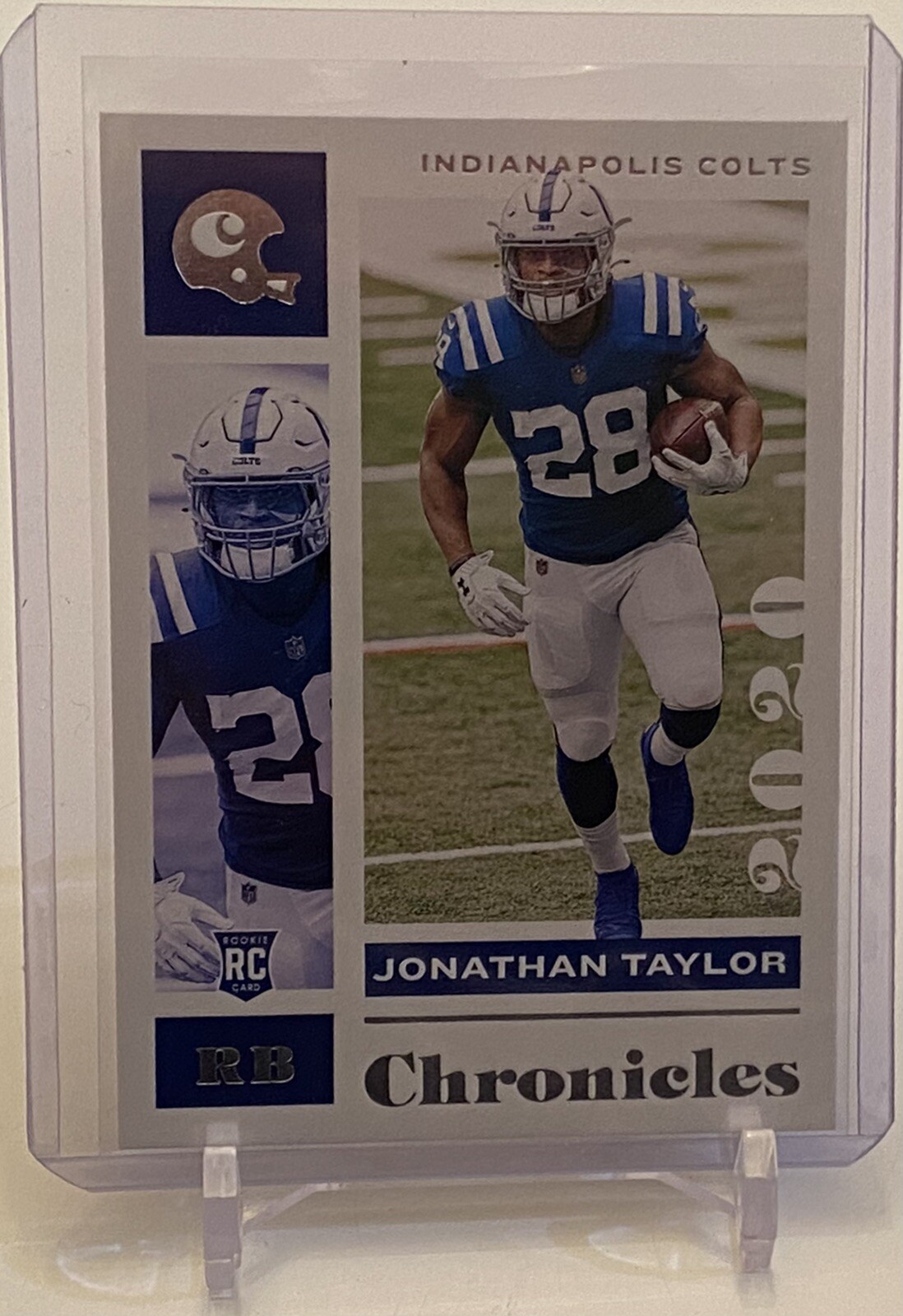 Jonathan Taylor 2020 Panini Chronicles Football Rookie RC Card #42 W/Top Loader