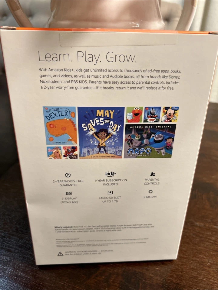 NEW  - Amazon FIRE 7" Kids Edition 16GB PURPLE Tablet w/ 7-IN. Display - Image 2 of 3