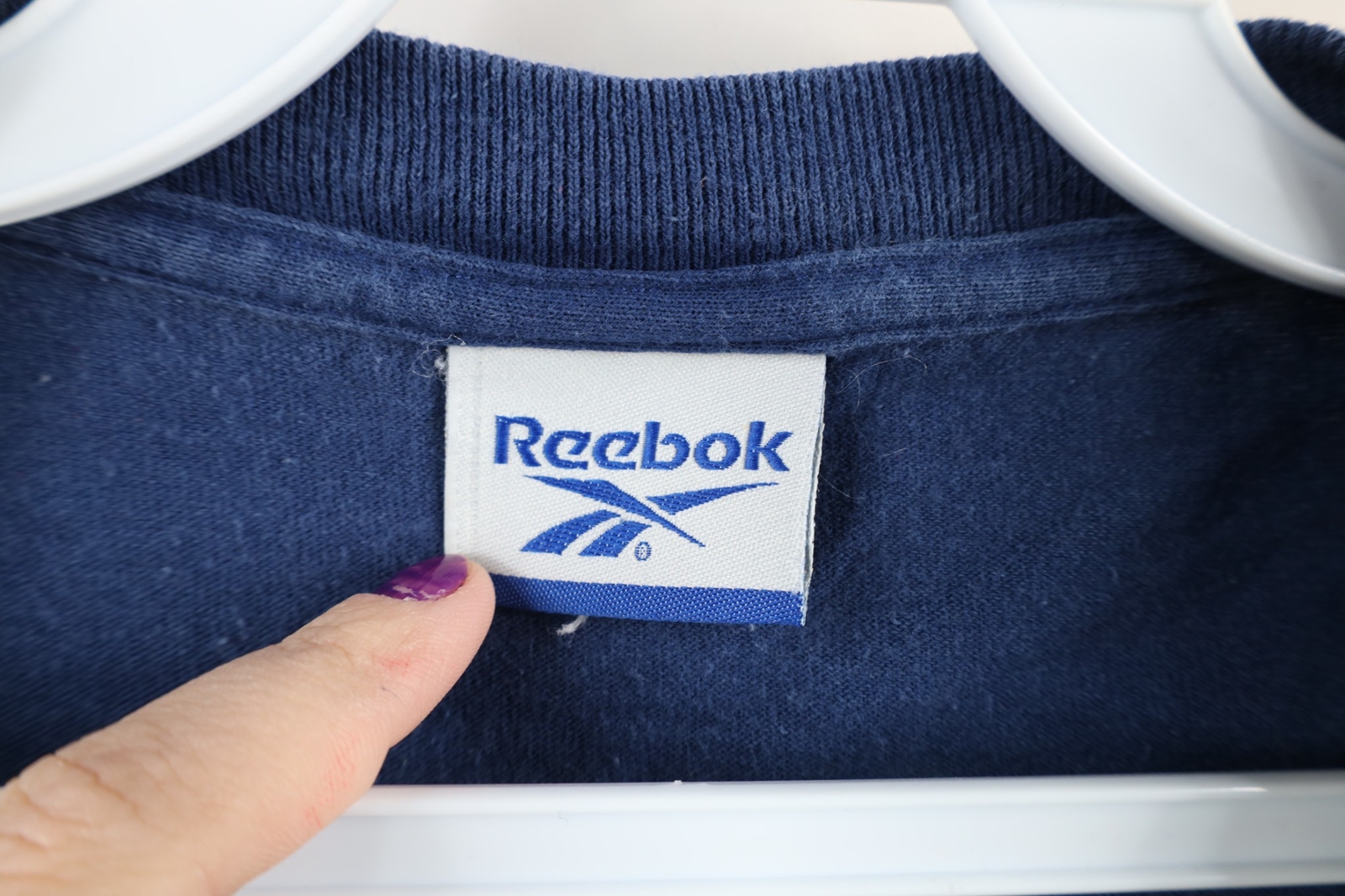 Vtg 90s Reebok Mens XL Distressed Allen Iverson The Question T-Shirt Blue USA thumbnail 7