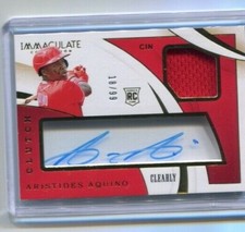 2020 Immaculate - ARISTIDES AQUINO - Autograph Clutch Rookie Jersey - REDS #/99