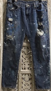 Ralph-Lauren-Polo-Slim-Astor-Boyfriend-Jillian-Wash-Paint-Splatter-Jeans-Size-29