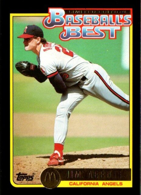 1992 Topps Gold McDonalds Baseballs Best #20 Jim Abbott California Angels