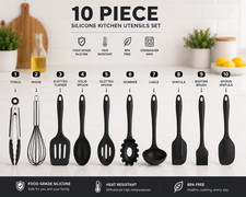 Silicone Kitchen Utensils Set, Kitchen Accessories