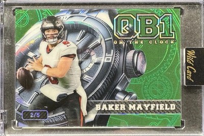 2024 Wild Card QB1 On The Clock Baker Mayfield 2/5 Green / White Watch TB Bucs