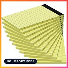 12 Pack Notepads 3x5, Perforated Yellow Lined Paper Memo Pads, 30 Sheets