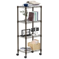 1000 lbs 4-Shelf Adjustable Heavy Duty Steel Wire Rack, Adjustable Storage Sh...