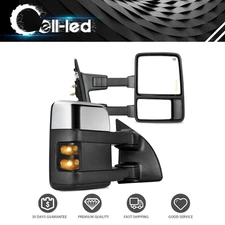 Pair Heated Tow Mirrors for 1999-2007 Ford F250 F350 F450 Super Duty Turn Signal