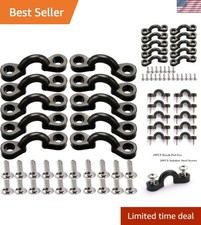 Kayak Pad Eye Kit, 10PCS Nylon Bungee Deck Loops Tie Down Pad Eye with 20 Scr...