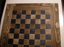 New Beautiful Handmade Wooden BLUE 23"x23" Chess board game No Pieces CHRISTMAS