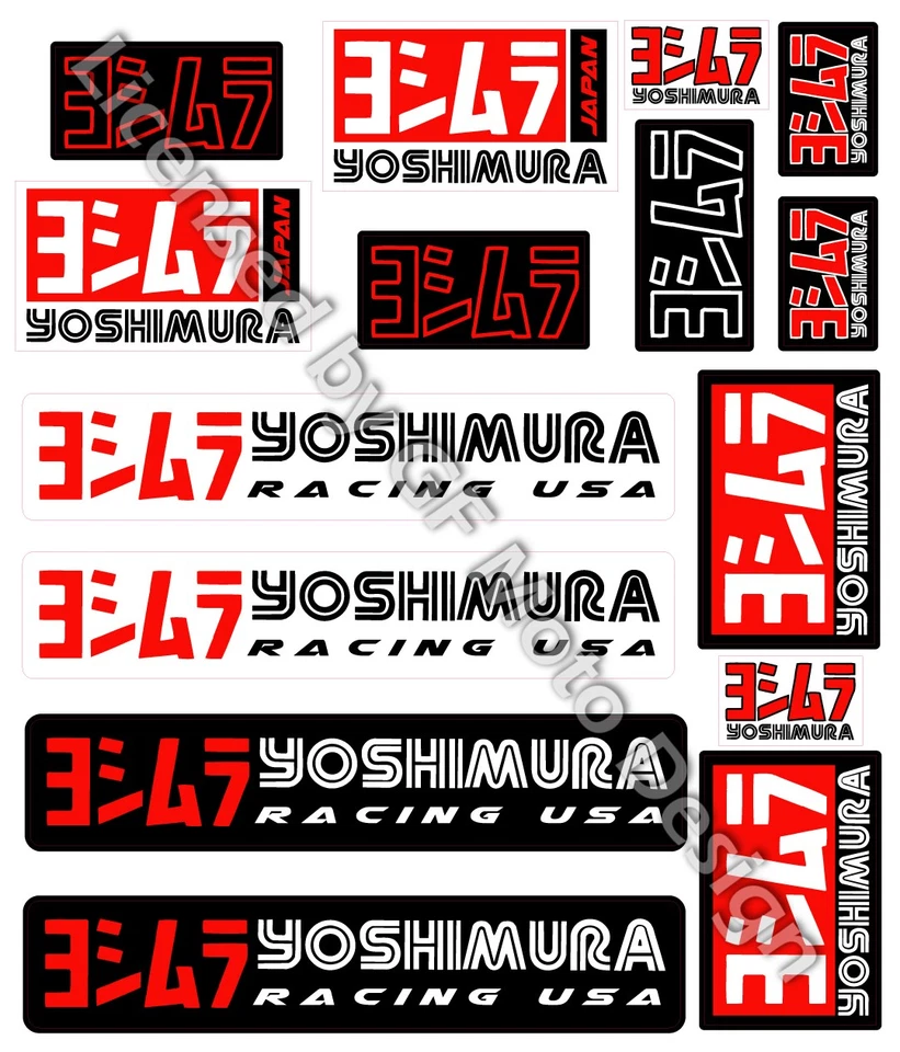 Yoshimura Sponsor Aufkleber blatt Stickers Decals Set Honda Suzuki laminiert