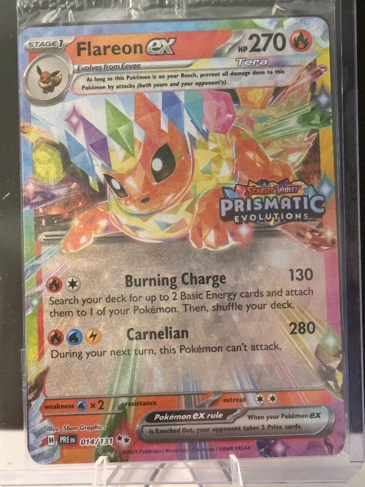 Flareon ex - (Prismatic Evolutions Stamp) 014/131 Miscellaneous Cards & Products