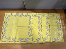 Wild Turkey Bourbon Whiskey Yellow Bandana Handkerchief Napkins Set of 4