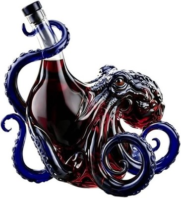The Krakeen Black Spiced Rum Octopus Whiskey Decanter 350ml Decorative Bottle
