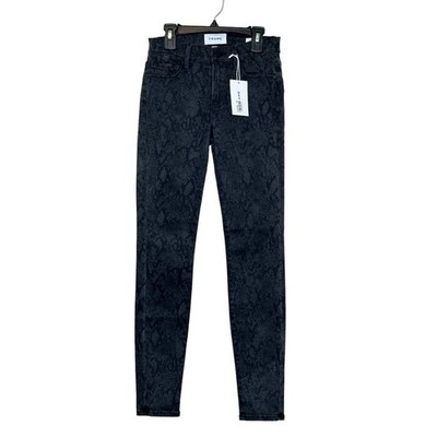 Frame Le Skinny De Jeanne Python Denim Snake Print Skinny Jeans size 26 - 2