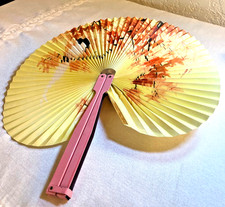 Oriental Paper Folding Fan Collectible