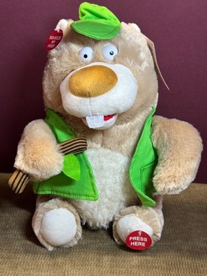 CUDDLE BARN'S DRESSED UP BEAVER PLAYS MUSIC  PLUSH/STUFFED ANIMAL