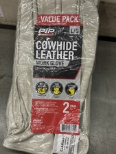 PIP Pro Safety Cowhide Leather Work Glove Large 2 Pair PRO86009