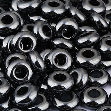 Natural Gemstone Beads for Jewelry Making, Rondelle Large Hole Loose Beads Pack
