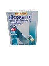 Nicorette 4mg Coated White Ice Mint Gum-160 Count Brand New In Box Exp 03/2028