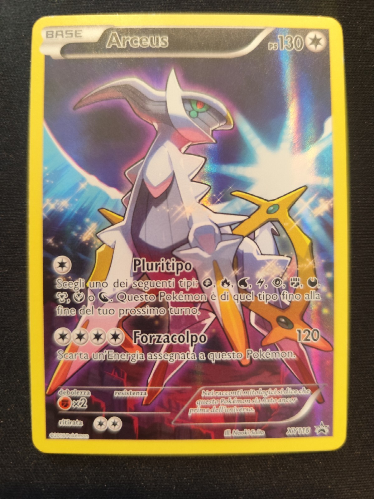 Carta Pokemon PSA PROMO ARCEUS XY116 116 SET BLACK STAR PROMOS WIZARD ITA 2016 V